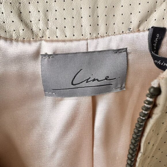 Line the Label 100% Lambskin Leather Biker Style Jacket - Picture 5 of 13